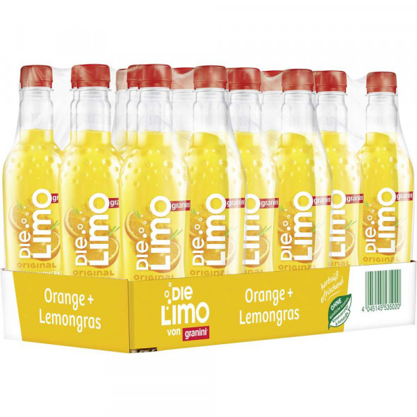 Die Limo, Orange-Lemongras Limonade (18 x 0.5 Liter)