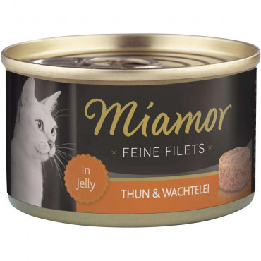Katzen-Nassfutter Feine Filets, Thunfisch/Wachtelei