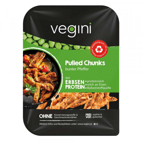 Vegane Pulled Chunks aus Erbsenprotein