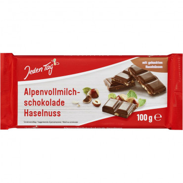 Tafelschokolade, Alpenvollmilch-Nuss