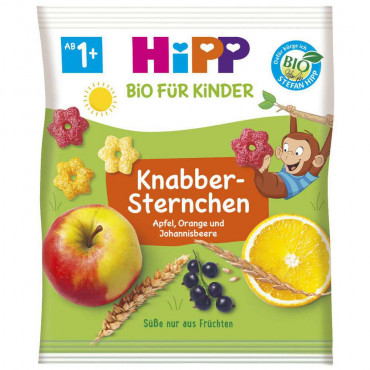 Bio Knabber-Sternchen, Apfel, Orange & Johannisbeeren