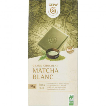 Bio Tafelschokolade Grand Chocolate, Matcha Blanc