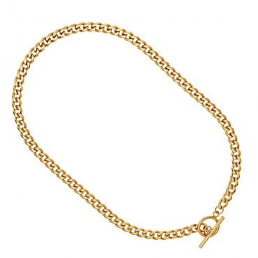 Damen Halskette/ Collier aus Edelstahl, vergoldet (4056874024242)
