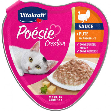 Katzen-Nassfutter Poésie Création, Pute in Käsesauce