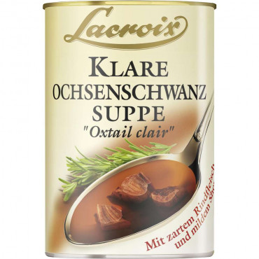 Ochsenschwanz Suppe, klar