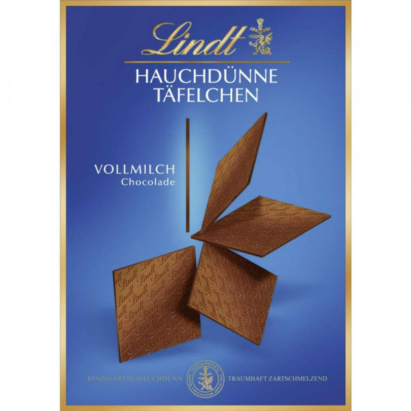 Tafelschokolade, Hauchdünne Täfelchen Vollmilch