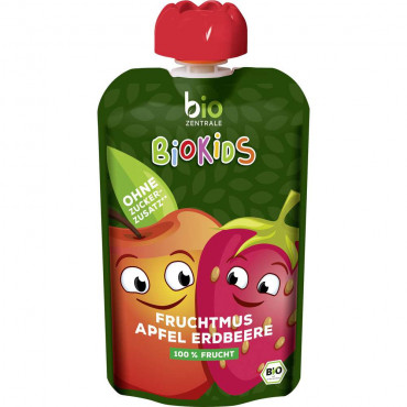 BioKids Fruchtmus, Apfel-Erdbeere