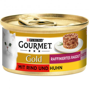 Katzen-Nassfutter Gourmet Gold, Rind/Huhn