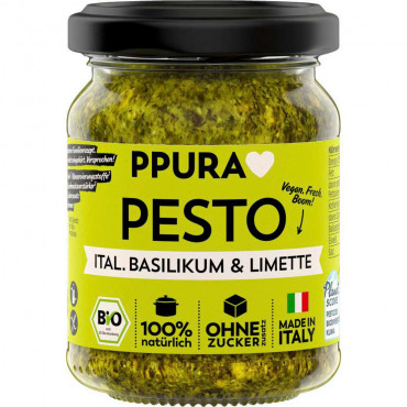 Bio Pastasoße, Pesto Basilikum/Limette/Cashew
