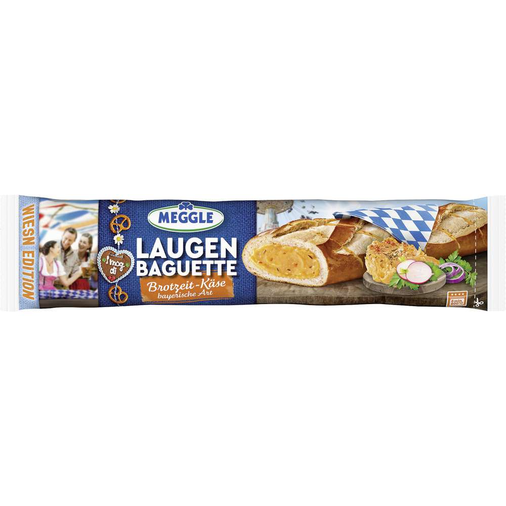Laugen-Baguette Brotzeit-Käse, bayerischer Art von Meggle