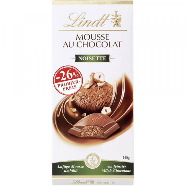 Tafelschokolade, Mousse au Chocolat, Noisette