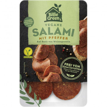 Vegane Salami mit Pfeffer