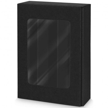 Passepartout-Geschenkbox 3er, schwarz