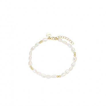Damen Armband aus Silber 925 mit Süßwasserzuchtperlen, vergoldet (4056874028424)