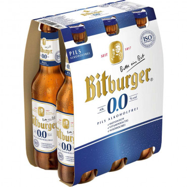 Pilsener Bier 0,0%, alkoholfrei (6x 0,330 Liter)