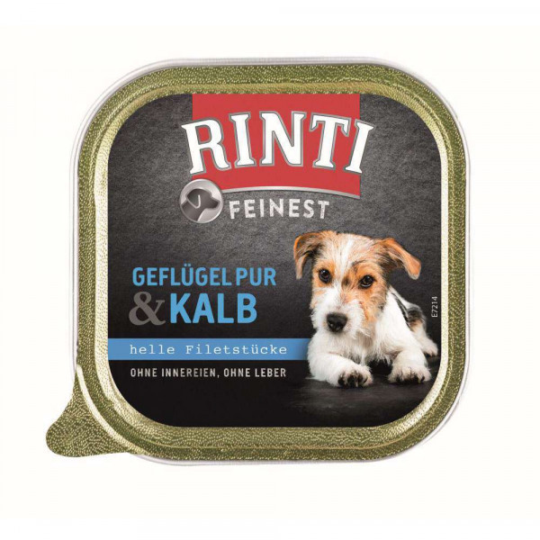 Hunde-Nassfutter Feinest, Geflügel/Kalb