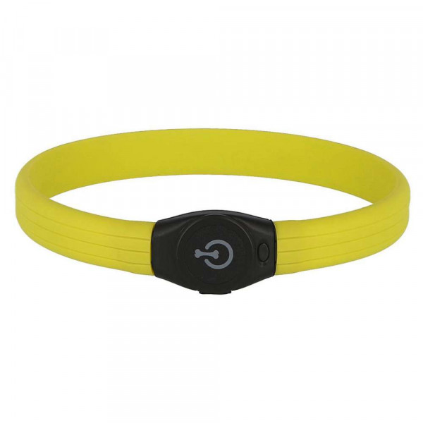 LED-Halsband Langhaar gelb, 65x1,5cm