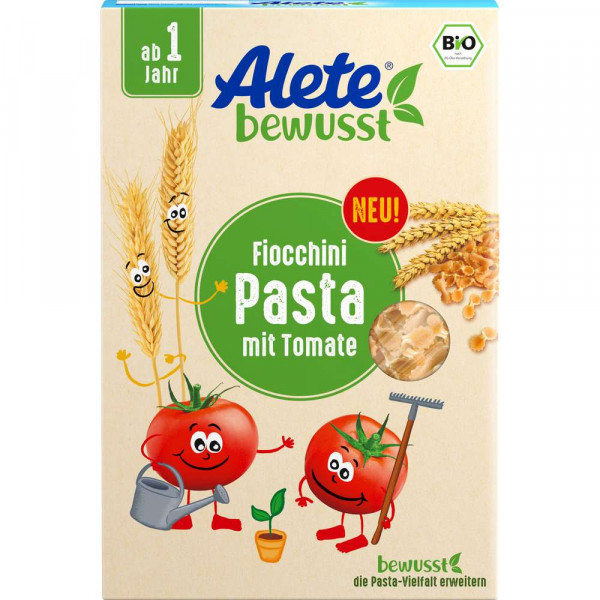 Bio Fiocchini Pasta mit Tomate bewusst, ab 1 Jahr
