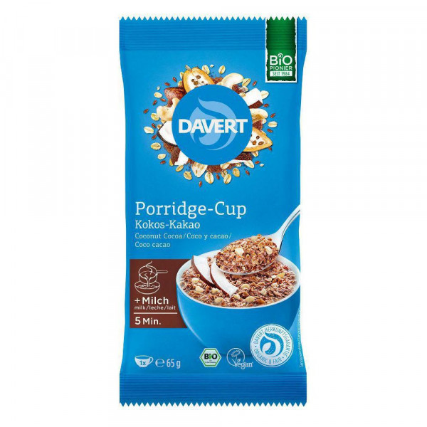 Bio Hafer Porridge-Cup, Kokos-Kakao