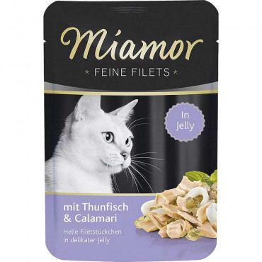 Katzen-Nassfutter Feine Filets, Thunfisch/Calamari