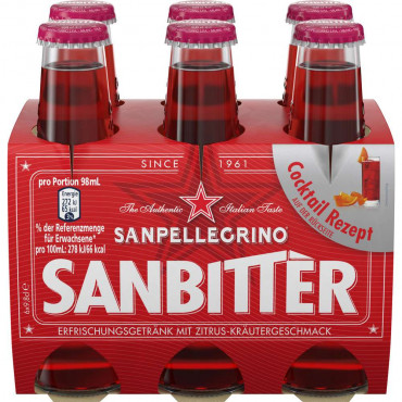 Sanbitter Aperitif, alkoholfrei (6x 0,098 Liter)