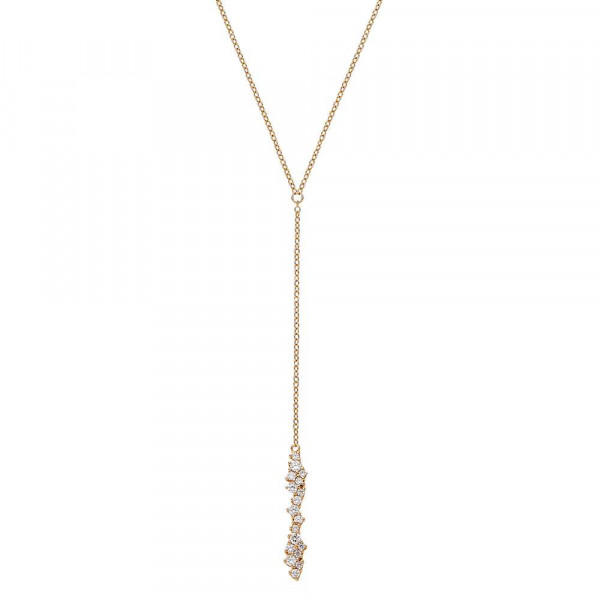 Damen Halskette/ Collier aus Silber 925 mit Zirkonia, vergoldet (4056874025003)