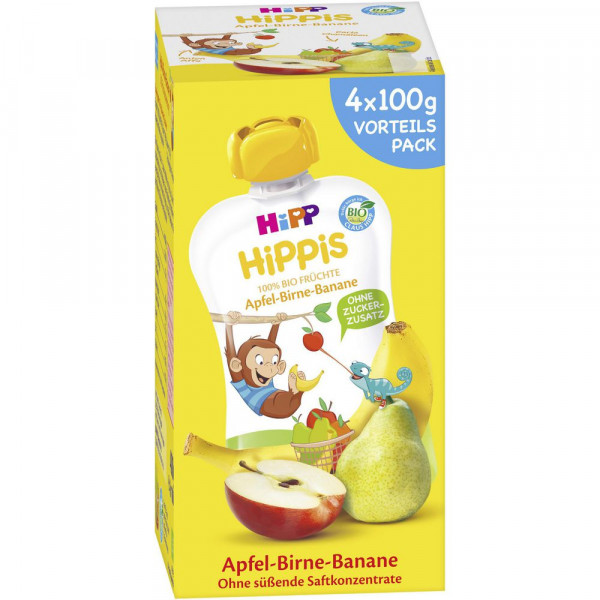 Bio Kinder Quetschbeutel, Apfel/Birne/Banane