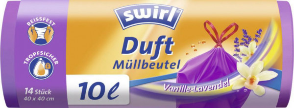Duft-Müllbeutel 10l, Vanille Lavendel