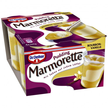 Pudding Marmorette Splits, Vanille 4 x 100g