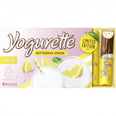 Schokoriegel mit Joghurtfüllung, Buttermilk Lemon von Yogurette
