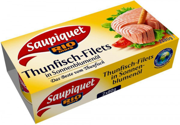 Thunfischfilets in Sonnenblumenöl (10 x 0.16 Kilogramm)