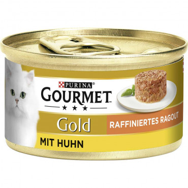 Katzen-Nassfutter Gourmet Gold, Raffiniertes Ragout mit Huhn