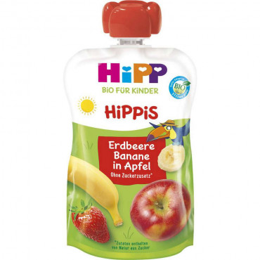Hippis Quetschbeutel, Erdbeere/Banane/Apfel