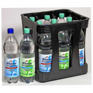 Heiligenquelle Mineralwasser, Medium (9x 1,000 Liter)