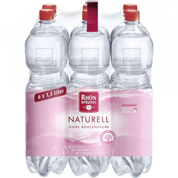 Mineralwasser, Naturell (6 x 1.5 Liter)