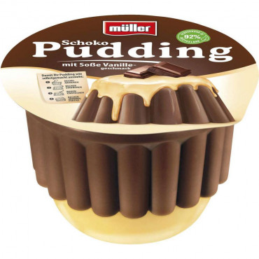 Schoko-Pudding mit Vanillesoße