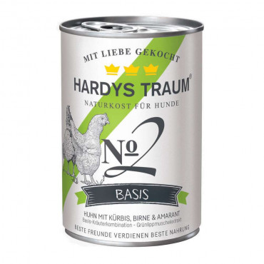 Hunde-Nassfutter Hardys Traum, No. 2 Basis, Huhn