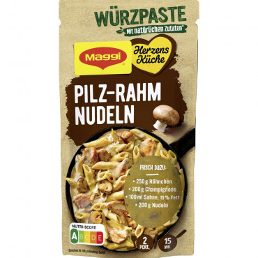 Gewürzpaste, Pilz-Rahm Nudeln