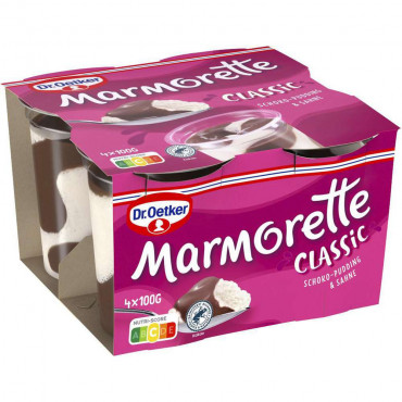 Pudding Marmorette Classic, Schoko-Sahne 4 x 100g
