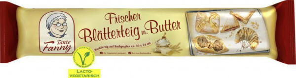 Frischer Butter-Blätterteig (6 x 0.27 Kilogramm)