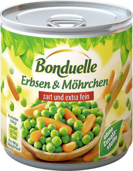 Erbsen+Möhrchen, zart & extra fein (12 x 0.265 Kilogramm)