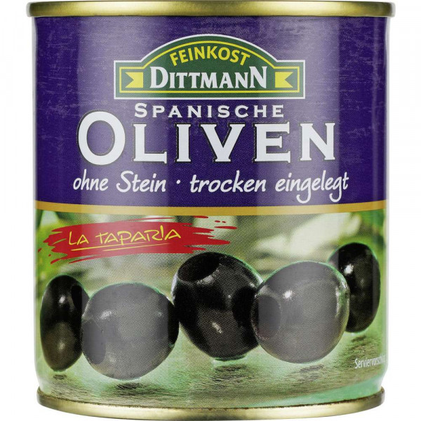 Schwarze Oliven ohne Stein