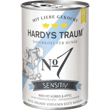 Hunde-Nassfutter Hardys Traum, No. 1 Sensitive, Rind