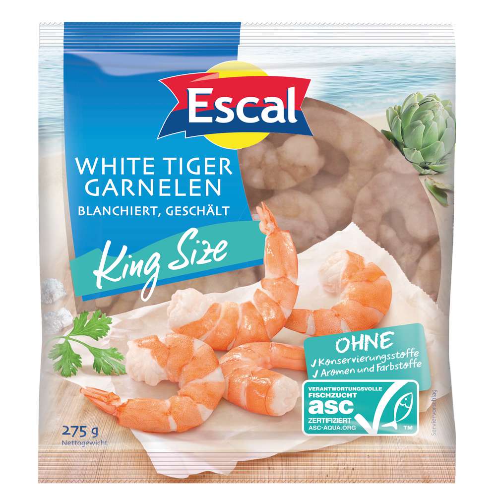 ASC King Size White Tiger Garnelen, tiefgekühlt von Escal | Italiamo, ab 25.01.