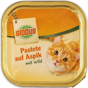 Katzen-Nassfutter Pastete auf Aspik, Wild