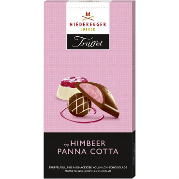 Tafelschokolade, Trüffel/Himbeer-Panna Cotta