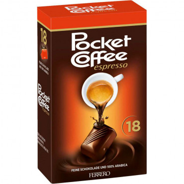 Pocket Coffee Espresso, Pralinen