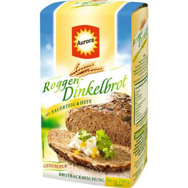 Brotbackmischung Roggen-Dinkelbrot, Sauerteig & Hefe