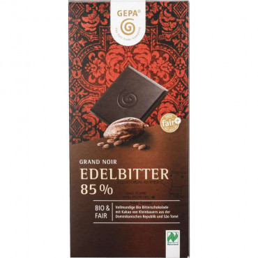 Bio Tafelschokolade, Grand Noir, Edelbitter 85%