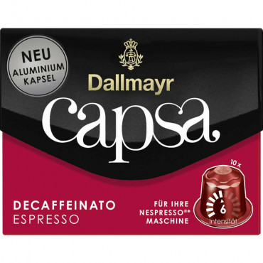 Kaffee Kapseln Capsa, Lungo Decaffeinato, entkoffeiniert